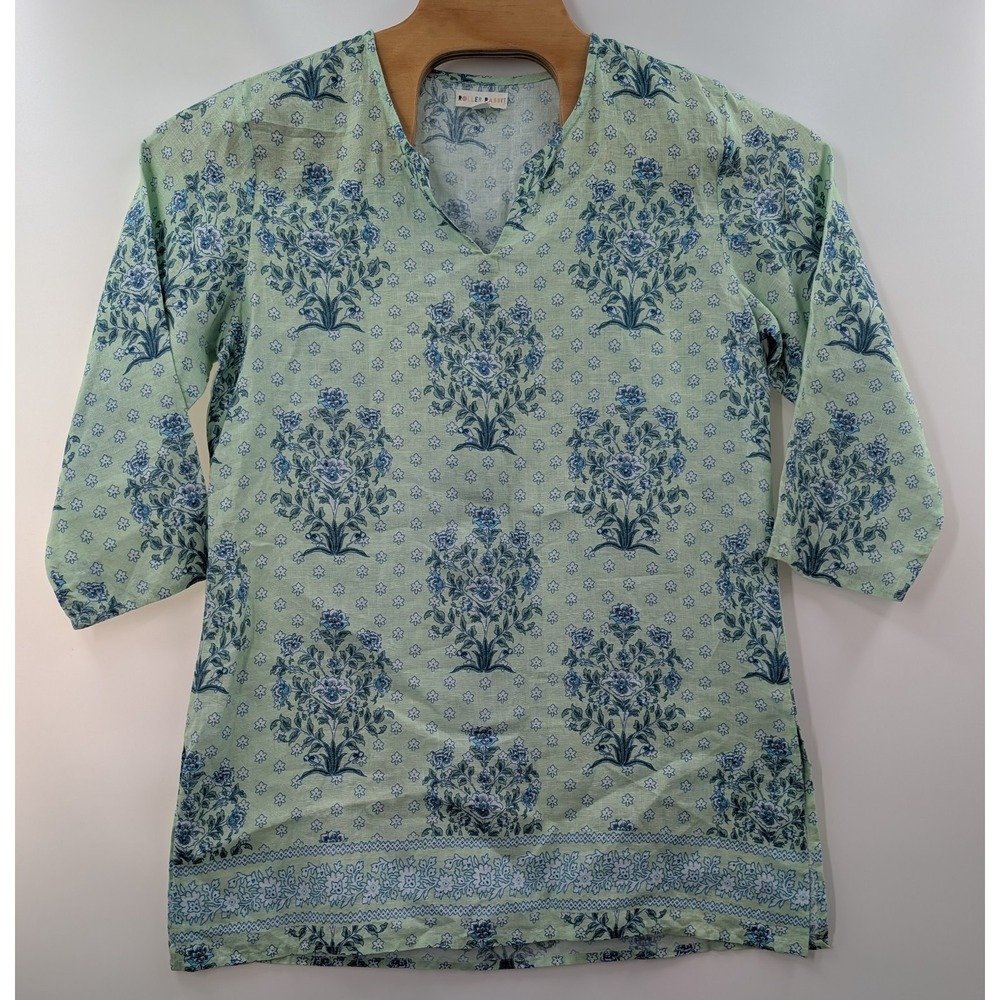 Roberta Roller Rabbit Green and Blue Floral Midi Dress